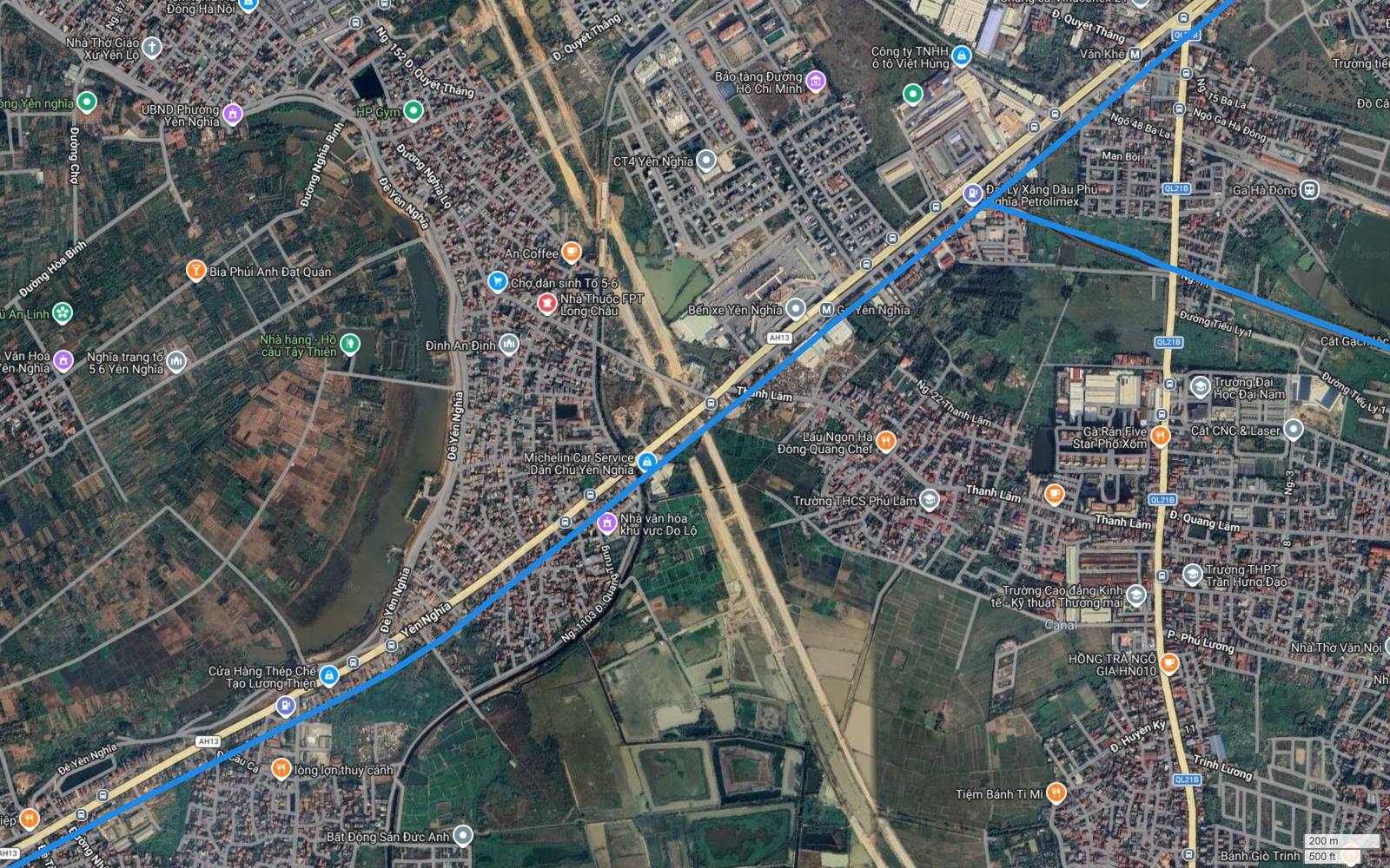 Địa bàn Yên Nghĩa, Thanh Lâm và Phú Lãm dọc Quốc lộ 6 trên hành lang tuyến metro số 2 Hà Nội