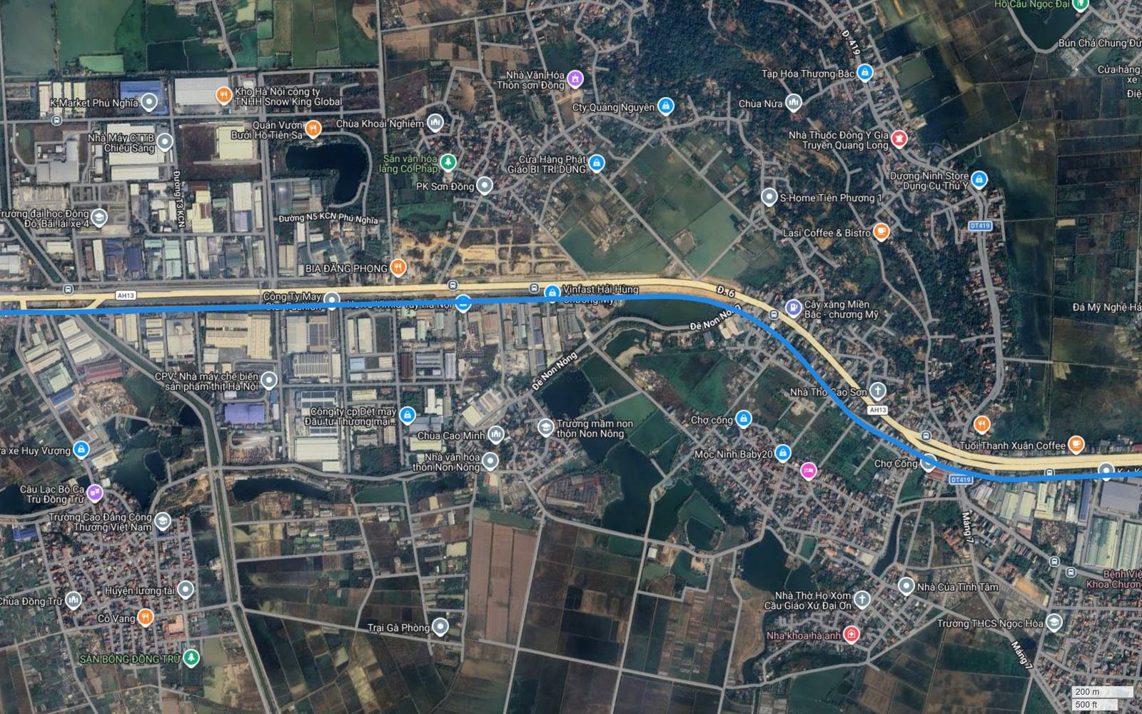 Tuyến metro số 2 Hà Nội chạy qua địa bàn Phú Nghĩa với Khu công nghiệp Phú Nghĩa và vùng đê Non Nông